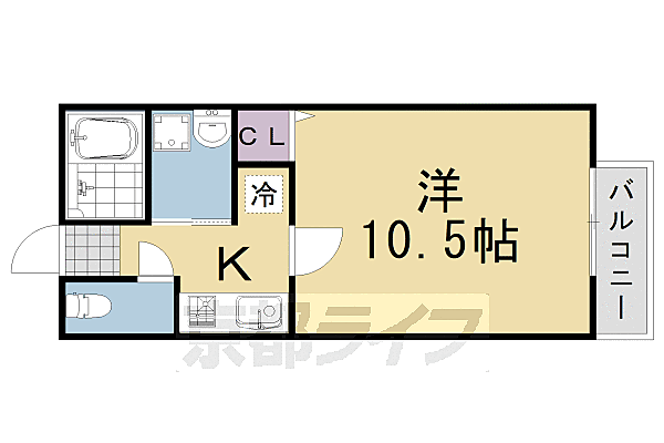 フェリーチェ桂 202｜京都府京都市西京区川島有栖川町(賃貸アパート1K・2階・32.00㎡)の写真 その2