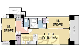 京都府京都市下京区東洞院通五条上る深草町（賃貸マンション2LDK・8階・60.08㎡） その2