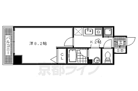 アスヴェル京都二条駅前II 506 ｜ 京都府京都市中京区聚楽廻中町（賃貸マンション1K・5階・25.81㎡） その2