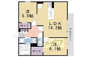 京都府長岡京市開田3丁目（賃貸アパート2LDK・3階・60.47㎡） その2