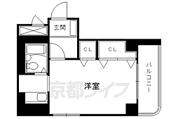 第2正美堂ビル 8階1Kの間取り