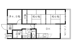 千晃ハイツ 3DKの間取図画像