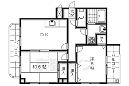 ＧＡＲＮＥＴ　ＲＥＳＩＤＥＮＣＥ　西大路 2階2DKの間取り