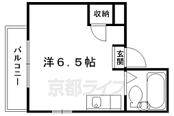 ツインズマンション馬堀 2階ワンルームの間取り