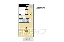 ハッピーワン 1階1Kの間取り