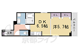 梅津東構口町アパート（028183101） 302 3階1DKの間取り
