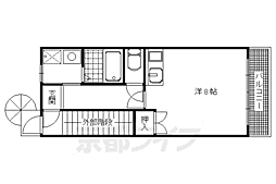 コーポヒロ 1Kの間取図画像