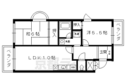 エバグリーン 2LDKの間取図画像
