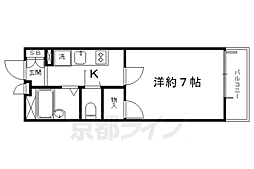レオパレス東山山麓 1Kの間取図画像