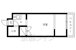 プルミエール増見 1Kの間取図画像