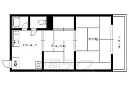 柊谷ハイツ 2DKの間取図画像