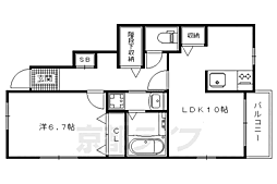 浄雲クワトロ 1LDKの間取図画像