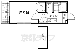セ・レスト薬大南 1Kの間取図画像