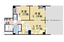 コンフォレスト三条 2LDKの間取図画像