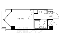 ライオンズマンション京都三条第2 1Kの間取図画像