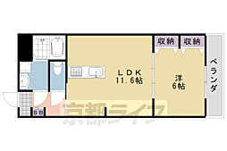 シャルレ7番館 1LDKの間取図画像