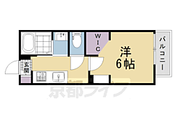 グランシード北大路 1Kの間取図画像