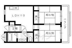 カサグランデ雅 2LDKの間取図画像