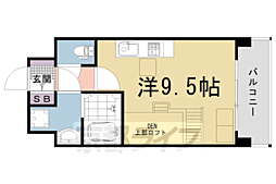 クレアドーレ京都二条 ワンルームの間取図画像