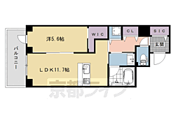 SKYMAISON京都西院 1LDKの間取図画像