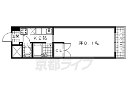 きんこん館 1Kの間取図画像