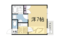 attrice太秦 1Kの間取図画像