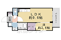 京都市南区東九条南石田町マンション 1LDKの間取図画像