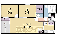 ラスパルマス京小町 2LDKの間取図画像