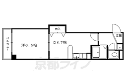 アブレスト今出川 1DKの間取図画像