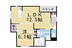 シャーメゾンMONTAGE 1LDKの間取図画像