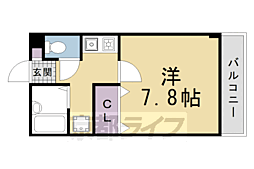 TOST宝が池 1Kの間取図画像
