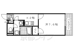 レオネクストミューズ 1Kの間取図画像