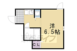 スタジオーネ桂 1Kの間取図画像