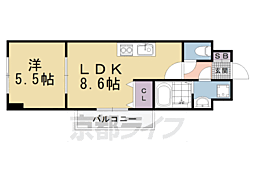 エスペランス中井2 1LDKの間取図画像