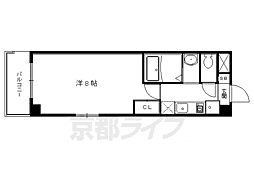 ドルス北山 1Kの間取図画像