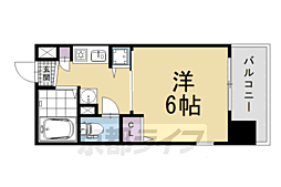 エステムコート京都河原町プレジール 1Kの間取図画像