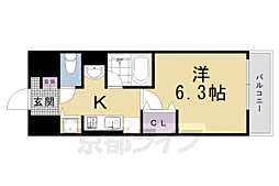 サン・プランタン 1Kの間取図画像
