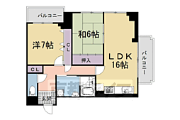 ハウスエバーグリーン 2LDKの間取図画像