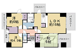 ローレルスクエア木津川台第1期1番館 3LDKの間取図画像