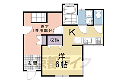 ル・ソレイユ 1Kの間取図画像