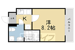 グランドーリア西院 1Kの間取図画像