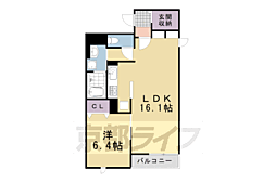 ベルヴェル 1LDKの間取図画像