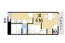 レオパレスシャルマン北浦 1Kの間取図画像