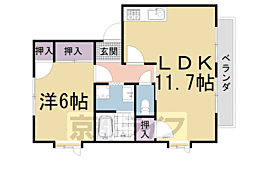 グリーンゲーブルズ 1LDKの間取図画像