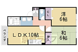 ラ・ルミエール2 2LDKの間取図画像