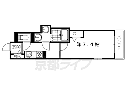 Grange四条大宮 1Kの間取図画像