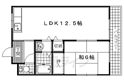 ウチダヤマハイツ 1LDKの間取図画像