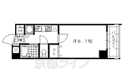 クルーセ神山 1Kの間取図画像