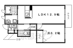 シャーメゾン桜 1LDKの間取図画像
