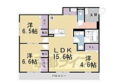 靜古苑THE VERT 本館 3LDKの間取図画像